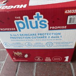 Size 1 Huggies Diapers New 192 Count 