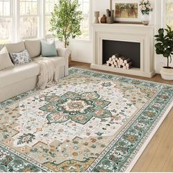 New Brand: NLIICWO 5.0 5.0 out of 5 stars (8) Washable Area Rugs 5'x7' Non-Slip Vintage Soft for Living Room Bedroom Dining Room，Glue-Free Formaldehyd