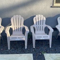4 Plastic Adirondack Chairs
