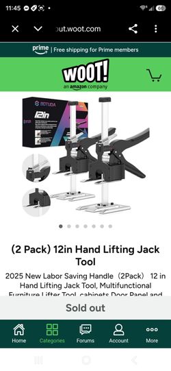Hand lifting jack tool 12inch