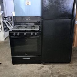 Combo Top -Freezer Refrigerator And Gas Stove 