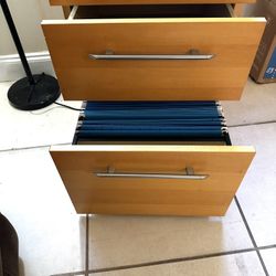 Modern Rolling File Cabinet 3 Drawers + Hanging Files Included 