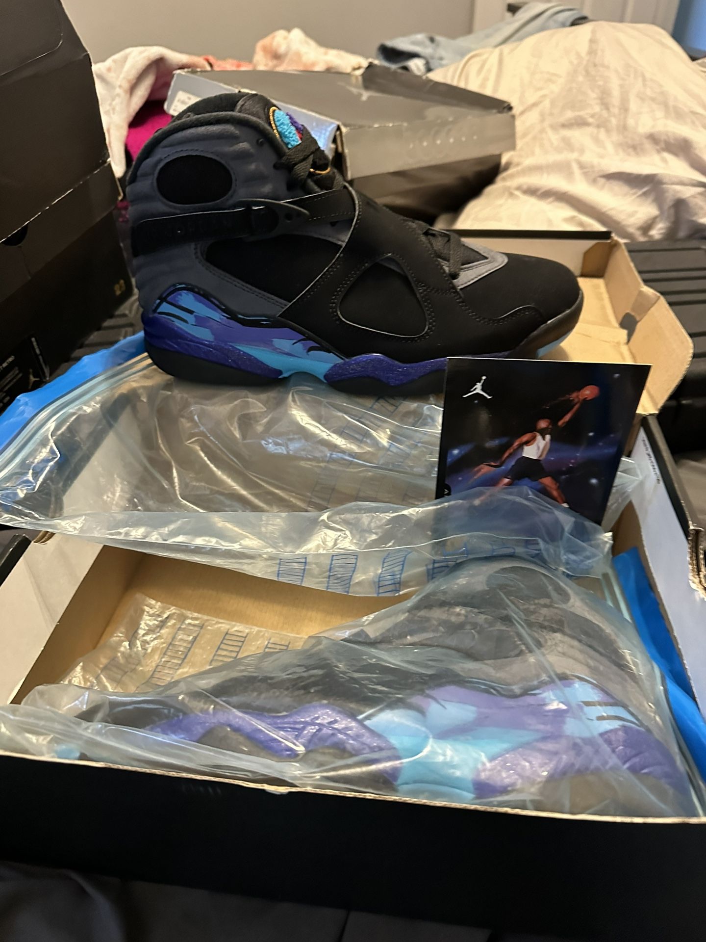 Jordan Retro 8 aqua DS Size 9.5