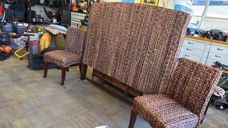 Pottery Barn Queen Headboard and Chairs