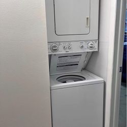 Apartment size stackable washer and dryer