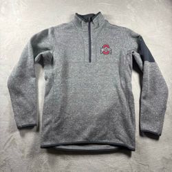 Antigua Ohio State Buckeyes Men’s M Gray 1/2 Zip Pullover Sweater NCAA #2701