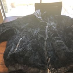 Reversible Mink An Leather Coat 