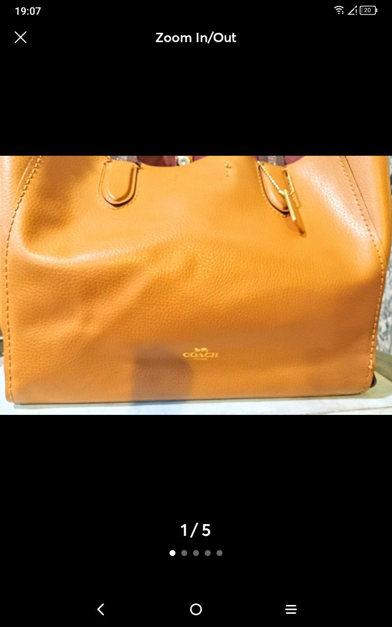 authentic Leather Coach Shoulder Bag