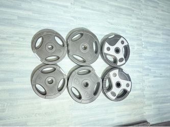 Plastic weight plates 1” hole