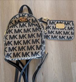 Michael Kors XS backpack and wallet.