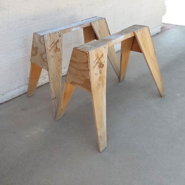 Pair of Wood Saw Horses - $25