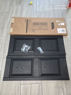 Mid-America Black Vinyl Raised Panel Shutters - 14 3/4" W x 39" H (Pair)