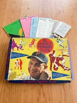 Vintage 1970 Gil Hodges’ Pennant Fever Tabletop Baseball Board Game (RGI) – Complete set with Origin
