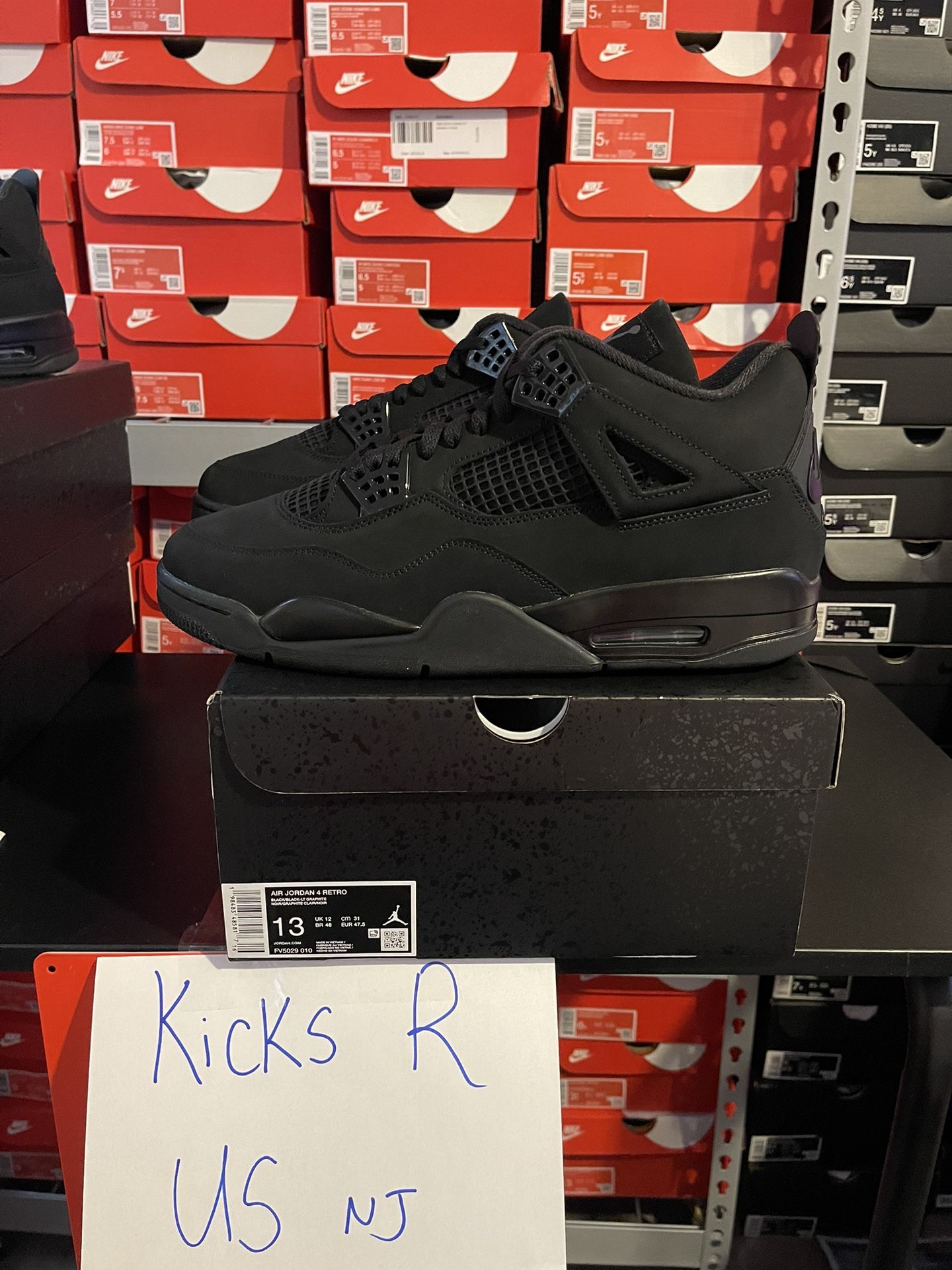 Jordan 4 Black Cat Men Size 13
