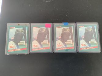 Barry Bonds Donruss the Rookies 1986 #11 Pittsburgh Pirates 4 cards lot