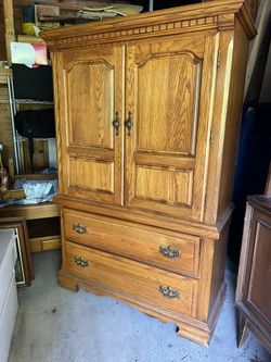 NEED GONE FULL WOOD CHEST OF DRAWERS