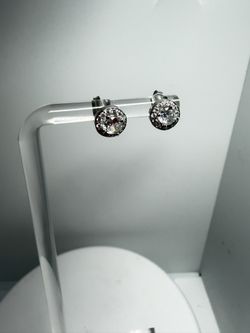 Sterling Silver Plated, With Cubic Zirconia Stud earrings
