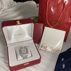 Cartier watch mossinite