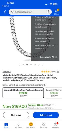 Silver men’s chain