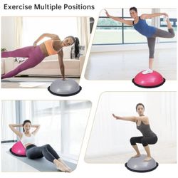 Nice C Balance Ball, Half Ball, Balance Ball, Exercise Workout Trainer, with Resistant Band, Strength Fitness Yoga with Bonus Foot Pump Amazon's Choic