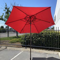 BRAND NEW Patio Umbrella, 9 FT Tilt Crank Outdoor Market Umbrella with Base, Multiple Colors Available