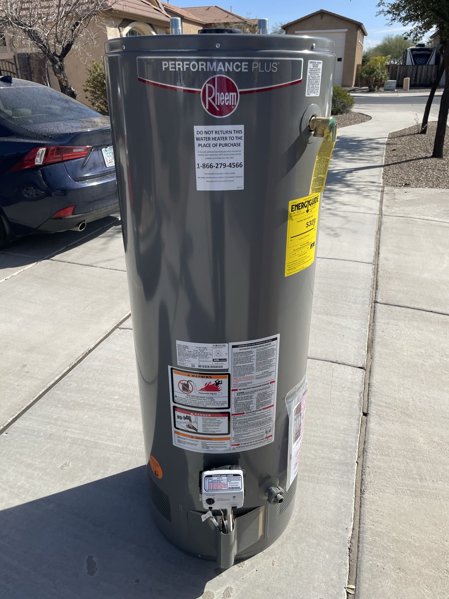 Rheem Performance 40 Gallon Gas Water Heater Delivered and Installed