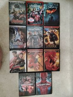 Huge lot of Marvel and DC DVDS original and no scratches $15 takes everything