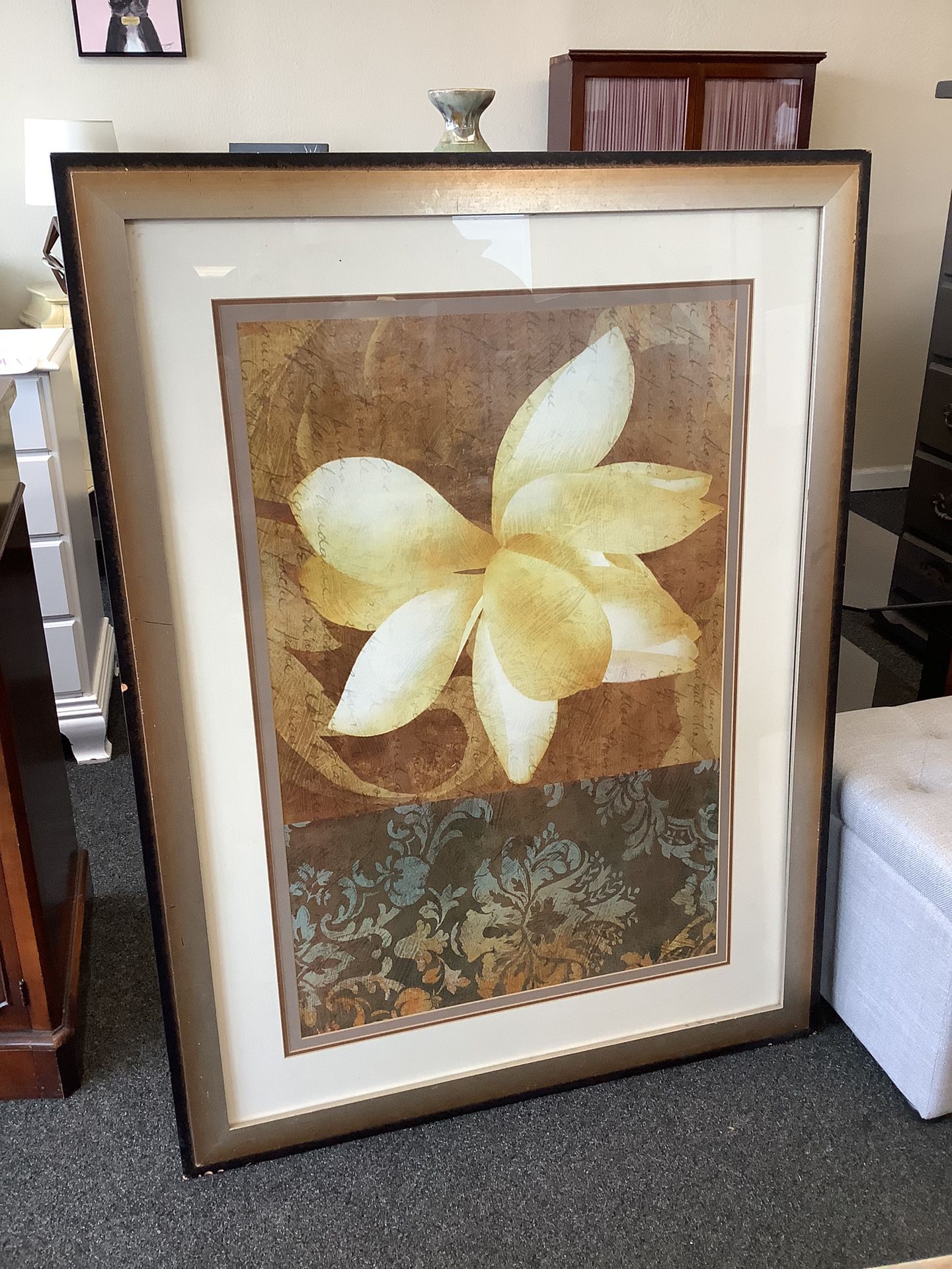 Large Framed Floral Picture 