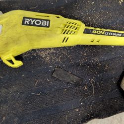 Ryobi Trimmer /Saw. For Parts. Only Saw/Motor . Battery Holder Missing 