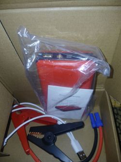 Emergency Portable Jump Starter With clamps and USBPower Supply