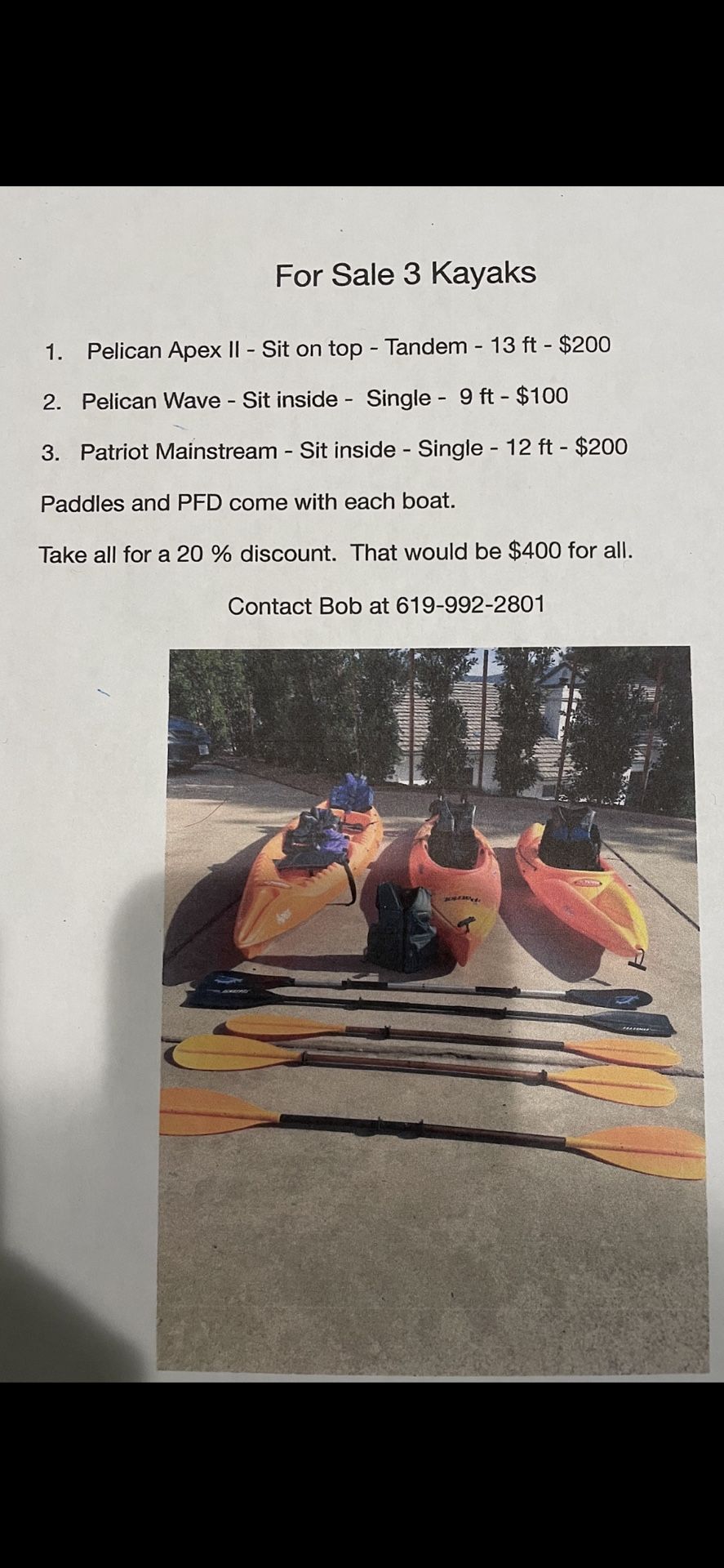 Kayaks Single And Double