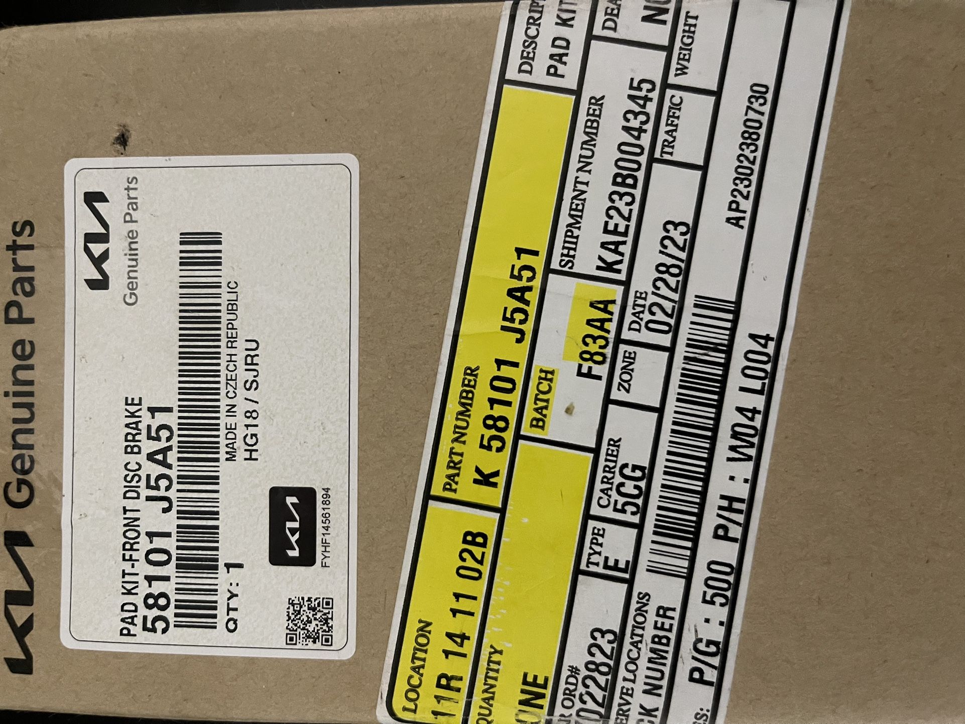 Kia Stinger Brake Pads