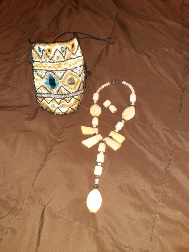 Pre-owned Women's Necklace &earrings &bag