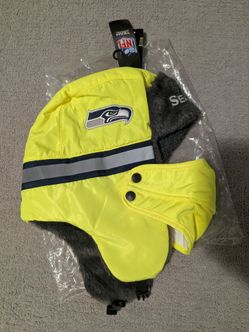 Seahawks Buffalo Outdoors Workwear NFL Safety Hi-Vis Aviator Hat
