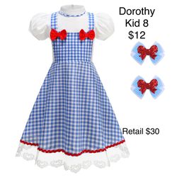 Dorothy Wizard of Oz Wicked Girl 8 Costume Halloween