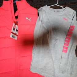 BRAND NEW TAGS ATTACHED PUMA VEST N LONG SLEEVE 10/12