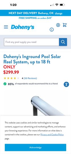 Solar cover reel with solar cover, and cover for the solar cover itself.