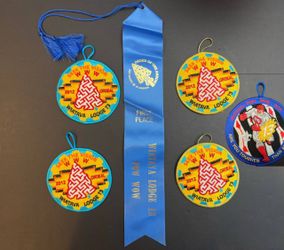 Lot of 5 WIATAVA Lodge 13 2012 ORDEAL Patches + 1st Place POW WOW Ribbon Boy Scouts BSA Order of the Arrow 