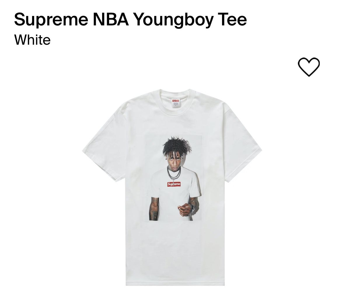 Supreme NBA Youngboy Tee Black