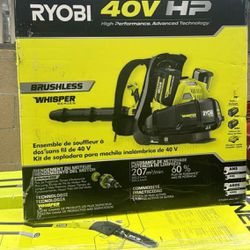 Ryobi 40v Backpack Vacuum With 2 Batteries And Charger