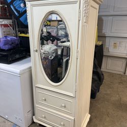 Tall Dresser with Mirror & 2 Drawers 