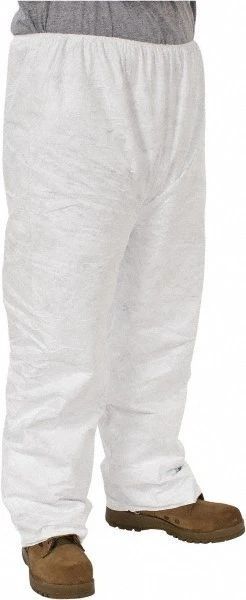 DuPont Tyvek 400 Disposable Pants, White, Protective Workwear, XL, 50 ct.