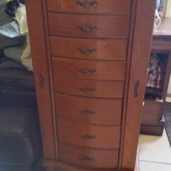 Jewelry Armoire Solid Wood 