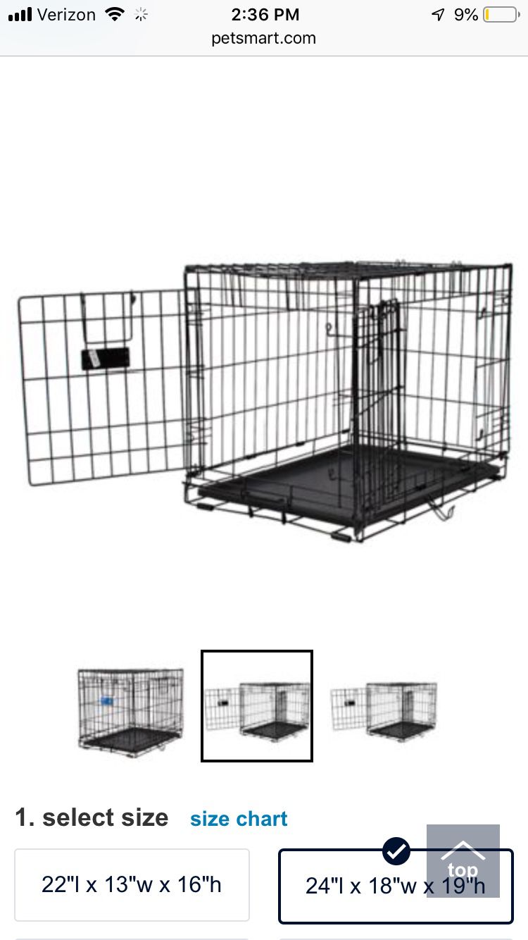 Top Paw® Double Door Wire Dog Crate- 24 “