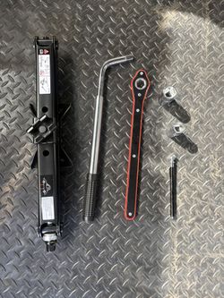 Car Jack Kit for Car 2 Ton (4409 Lbs) Tire Jack for Spare Tire, Scissor Jack Emergency Kit with Lug Wrench, Pencil Tires Pressure Gauge and Carry Bag,