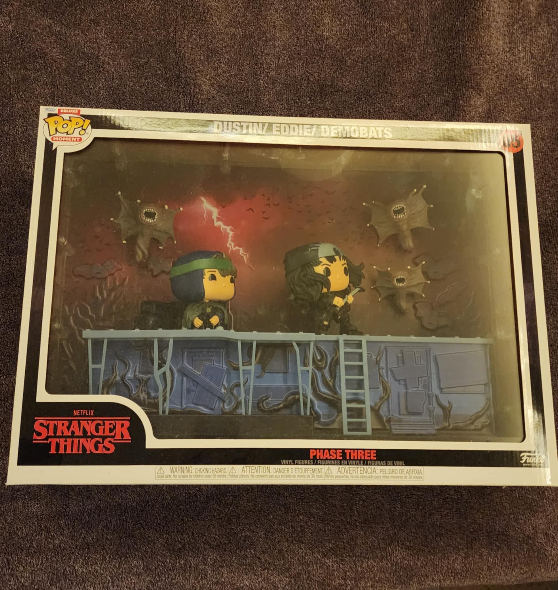 DUSTIN/EDDIE/DEMOBATS Stranger Things Phase 3 #05 Funko Pop- New