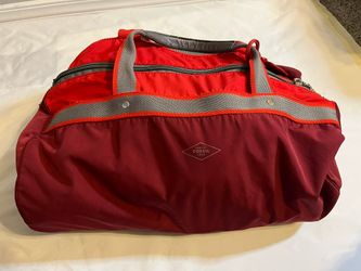 Fossil Duffle Bag Women’s Burgundy Double Handles Travel Luggage Carryon