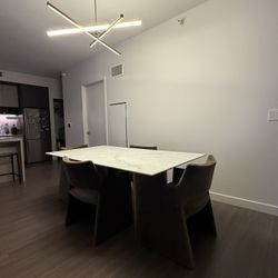 Marble Dining Table With Four Chairs 