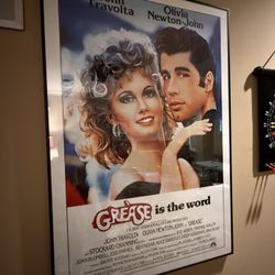 Framed GREASE Movie Poster Print Travolta & Newton-John
