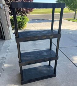 (2 pack) Hyper Tough 4 Shelf Plastic Shelving Unit,